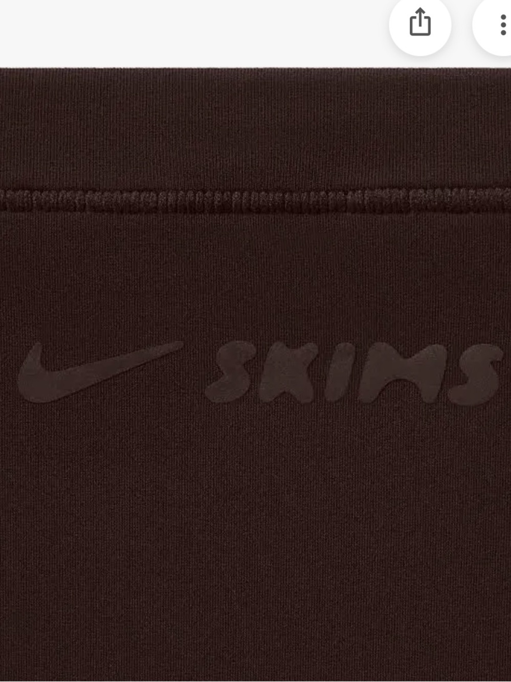 NikeSKMS NWT Weightless Long Sleeve Mock Neck - Dark Roast - Picture 5 of 7